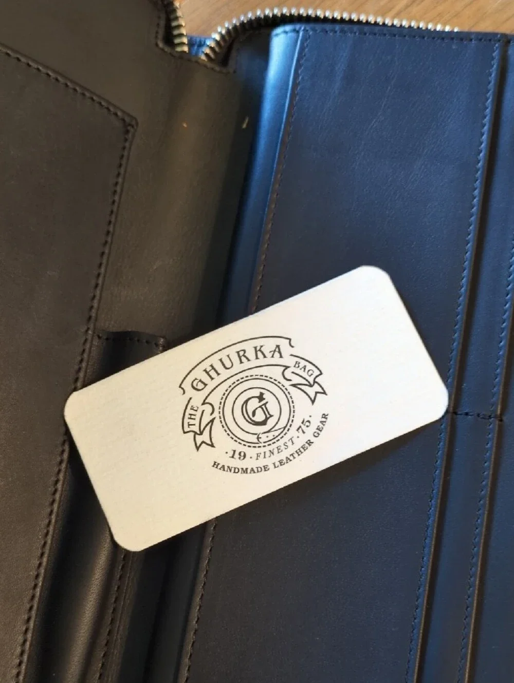 Rare GHURKA AJA Continental Large Zip Wallet Leather Black